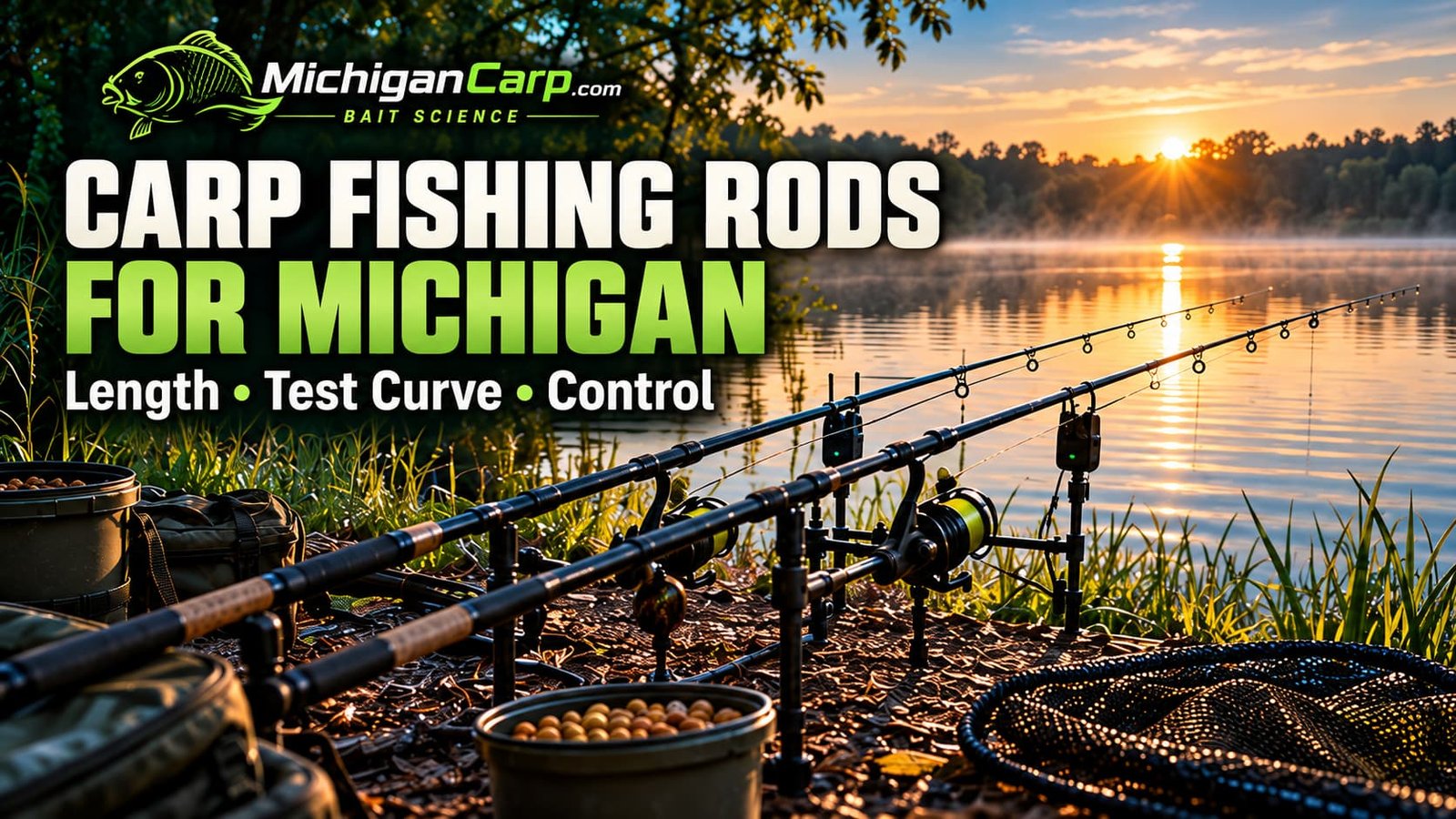 carp fishing rods Michigan guide showing rod length test curve and control