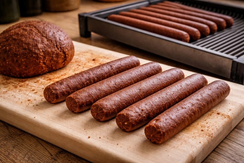 Carp boilie paste being rolled before boiling.