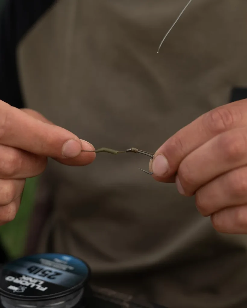 Close-up of the combi rig hook section and hook setup.