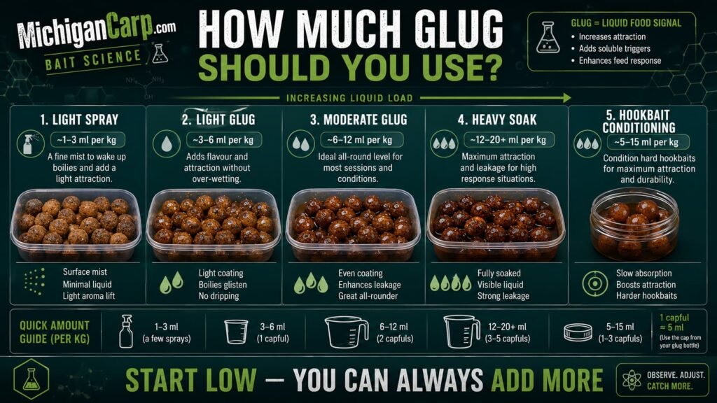 Boilie liquid carrier matrix comparing water based liquids glycerin propylene glycol syrups oils and hydrolysates for carp bait preparation